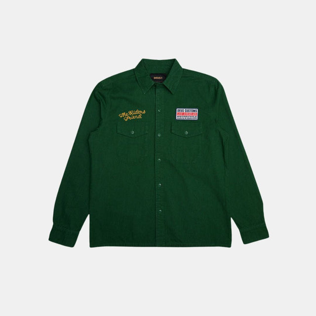 Deus Ex Machina Buckle Up Shirt Hillside Green