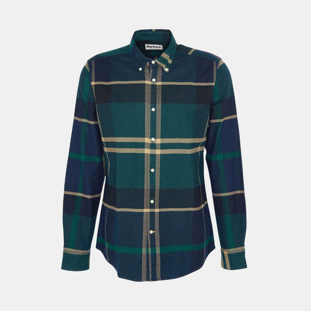 Barbour Iceloch Tailored Long-Sleeved Shirt Green Loch