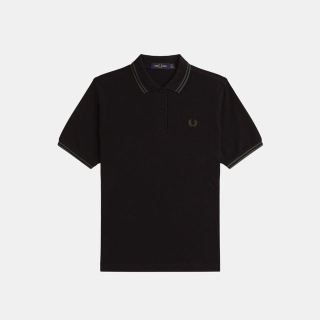 Fred Perry Polo M3600 Black & Court Green