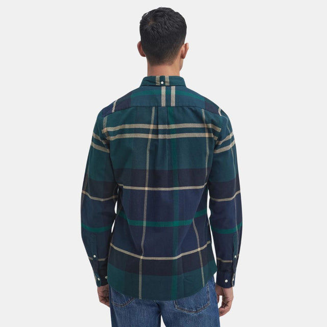 Barbour Iceloch Tailored Long-Sleeved Shirt Green Loch
