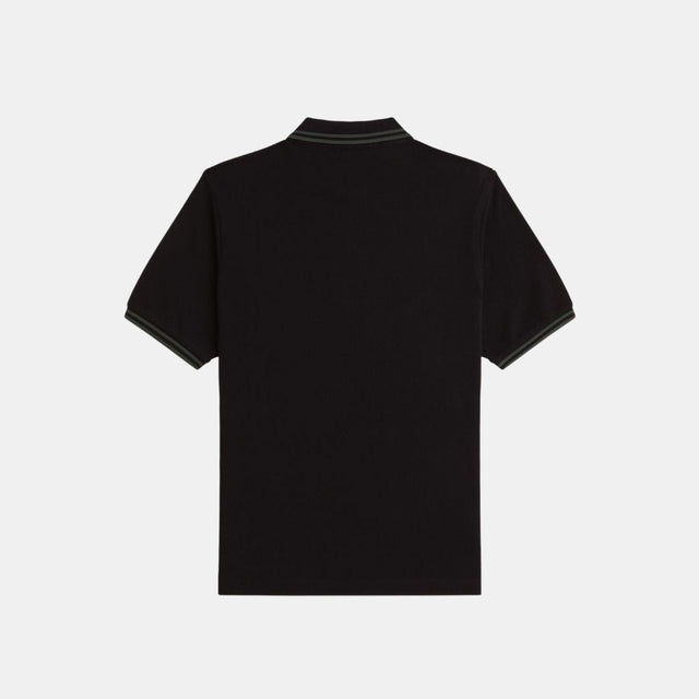 Fred Perry Polo M3600 Black & Court Green