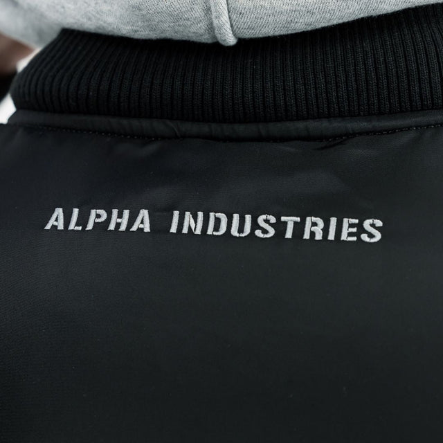 Alpha Industries MA-1 D-Tec Sleeve Embroidery Bomber Jacket Black/Grey