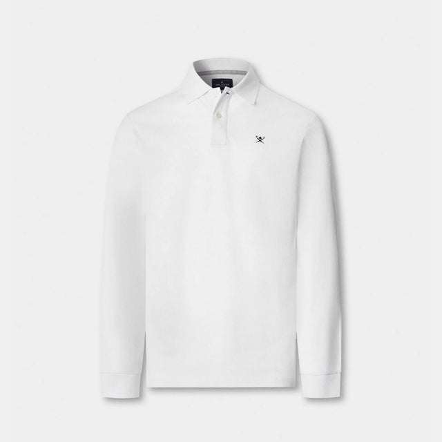 Hackett London Slim Fit Logo Ls Optic White