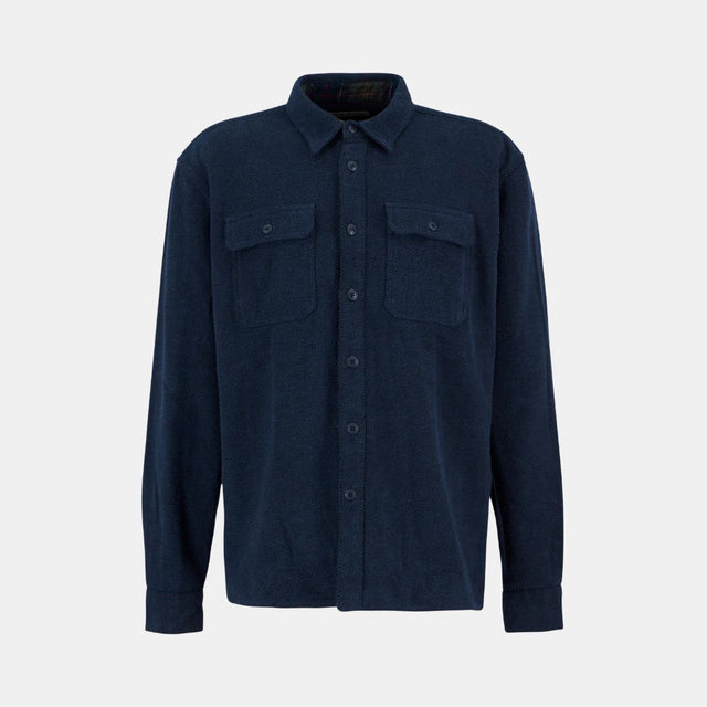 Barbour Baystone Relaxed Long-Sleeved Shirt Navy