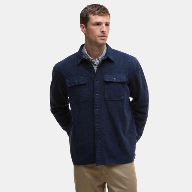 Barbour Baystone Relaxed Long-Sleeved Shirt Navy