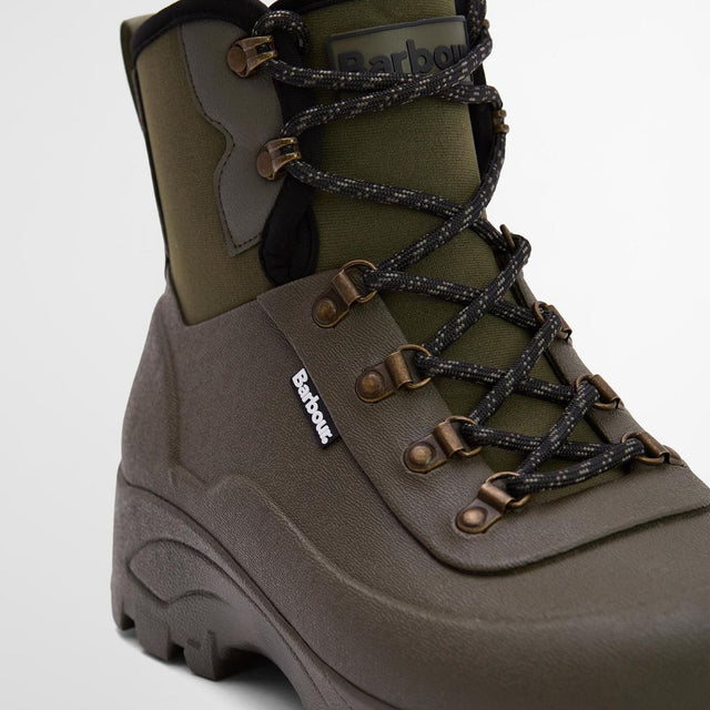 Barbour Marlow Lace-Up Wellingtons Olive