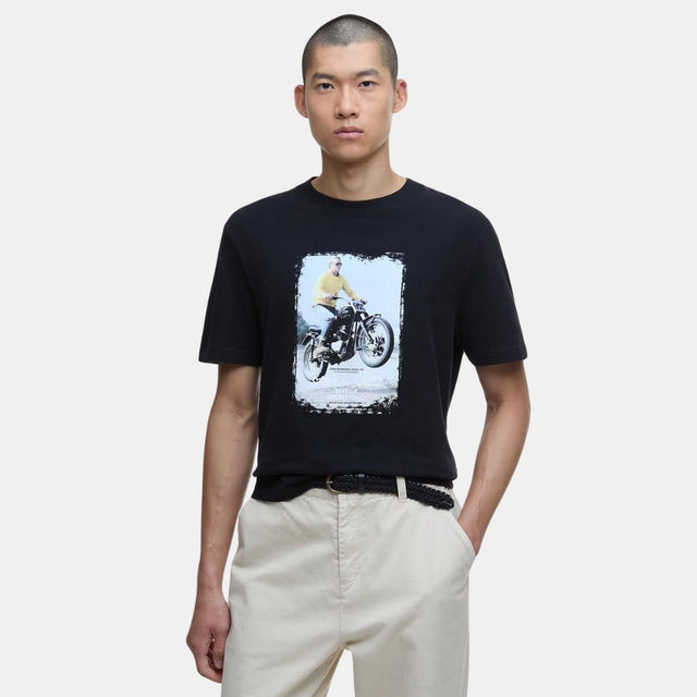 Barbour International Coster Steve McQueen Graphic T-Shirt Classic Black
