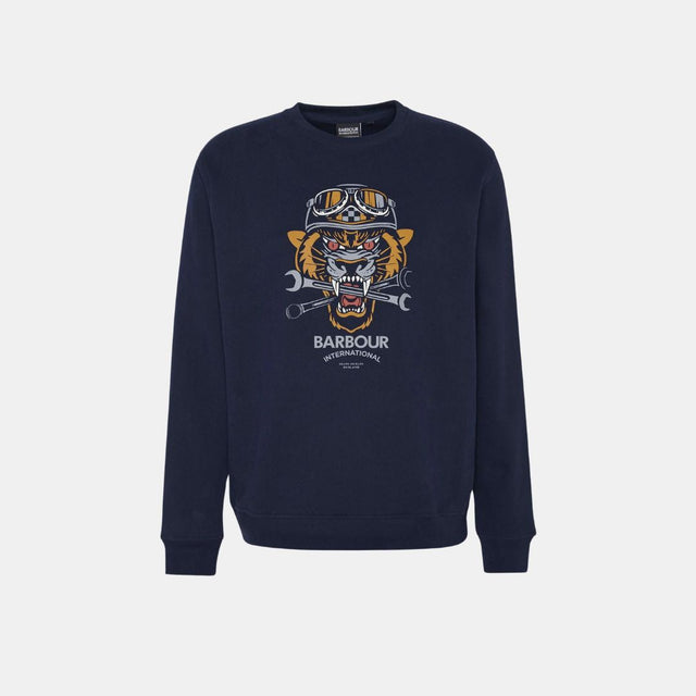 Barbour International Carlisle Graphic Sweatshirt Sapphire Navy