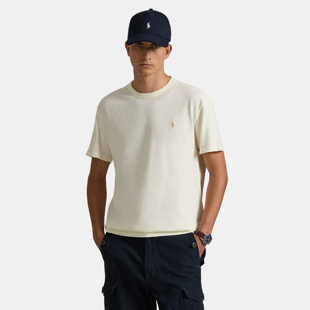 Polo Ralph Lauren Classic Fit Jersey Crewneck T-Shirt Cream