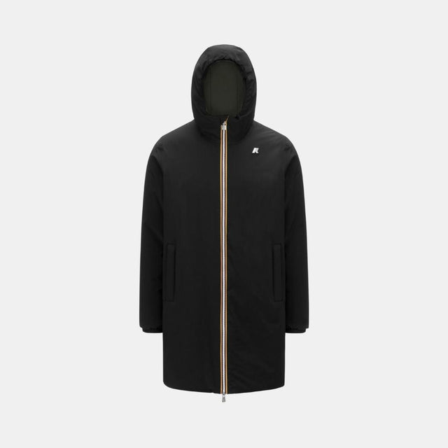 K-Way Jacob St Warm Reversible Black Pure & Green Blackish