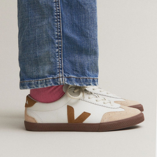 Veja Men's Volley Leather White Tent Bark