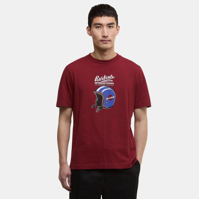 Barbour International Vecton Graphic T-Shirt Wine