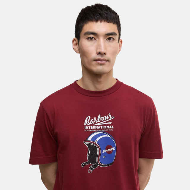 Barbour International Vecton Graphic T-Shirt Wine
