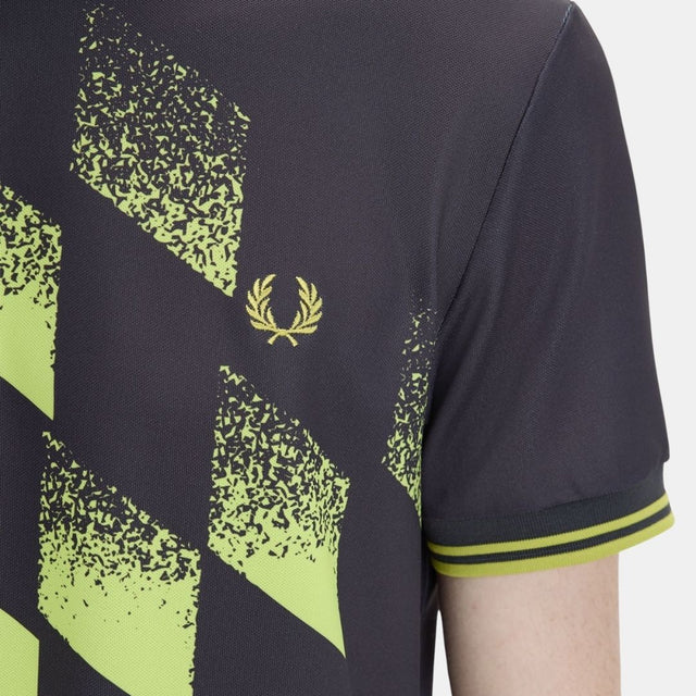 Fred Perry Tennis Printed T Shirt Anchor Grey