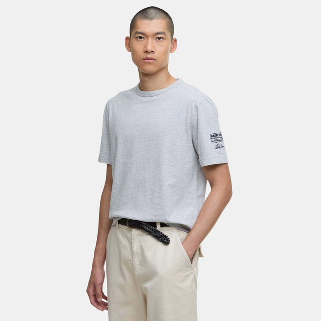Barbour International Steve McQueen Rickman T-Shirt Grey Marl