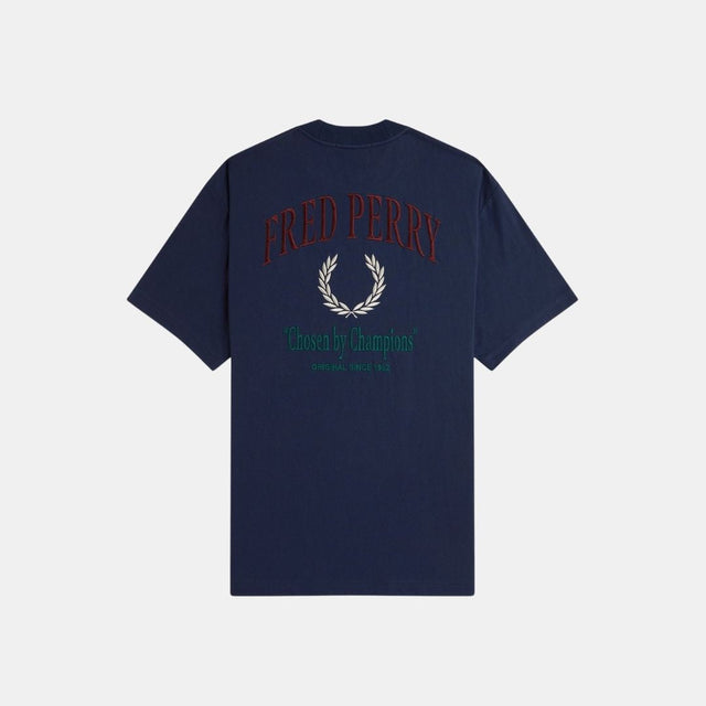 Fred Perry Embroidered T-Shirt Tennis Blue
