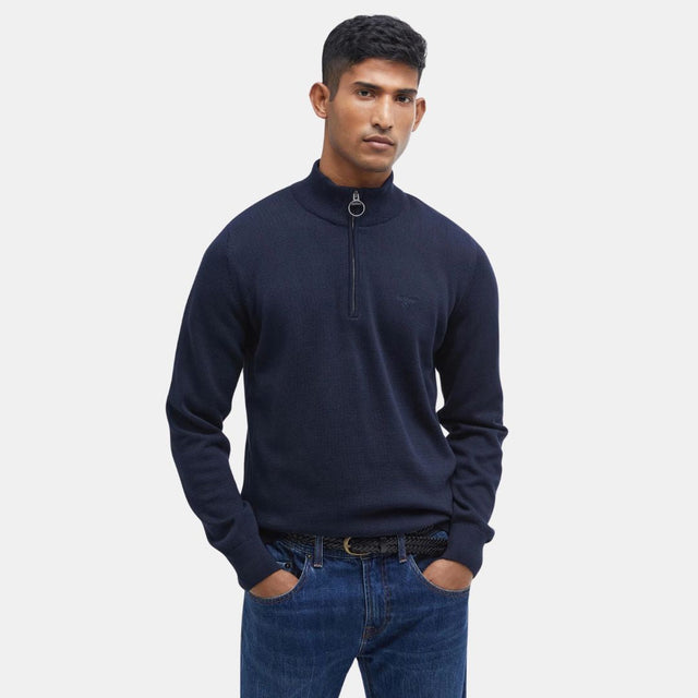 Barbour Cotton Half-Zip Jumper Navy