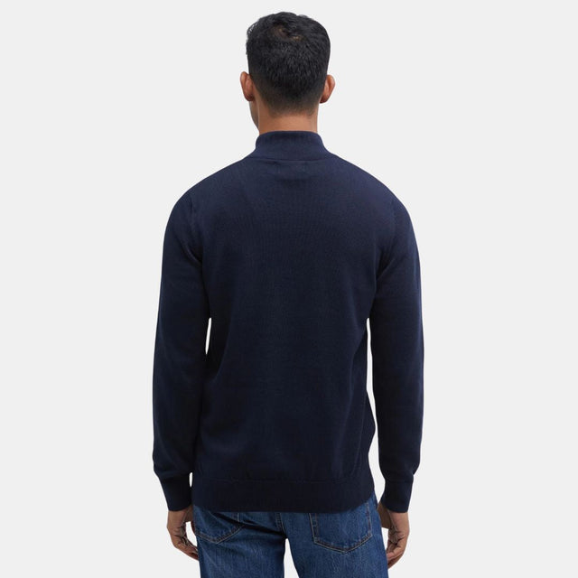 Barbour Cotton Half-Zip Jumper Navy