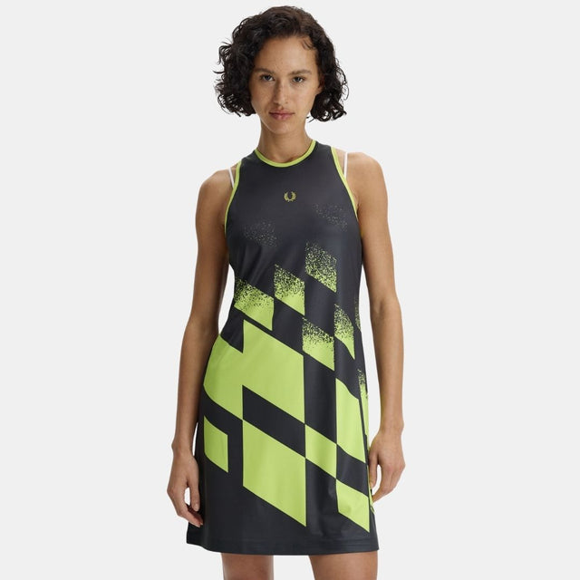 Fred Perry Tennis Printed Dress Anchor Grey