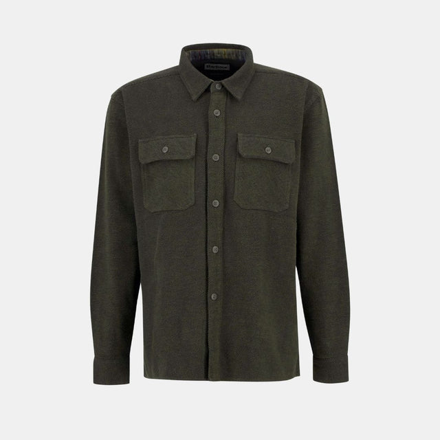 Barbour Baystone Relaxed Long-Sleeved Shirt Olive