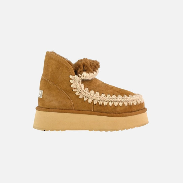 Stivali con plateau Mou Mini Eskimo Cognac