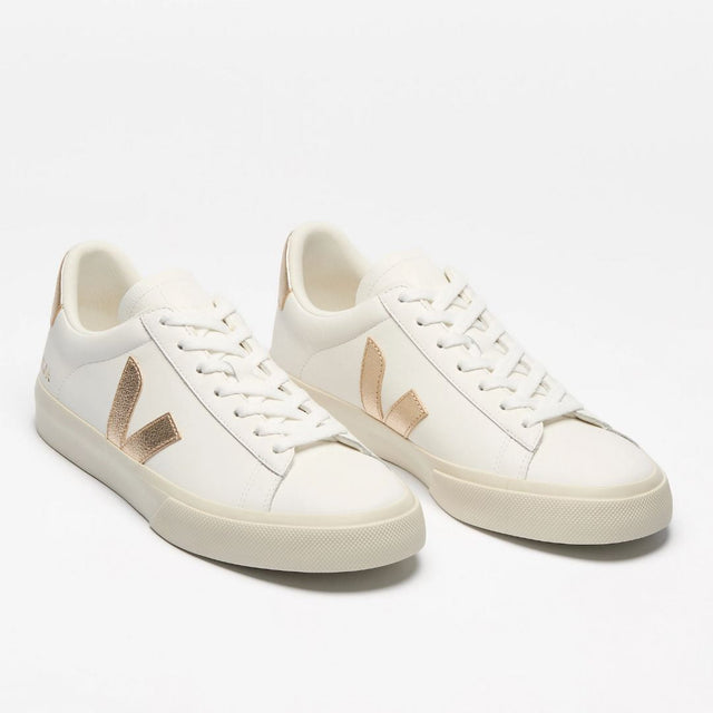Veja Damen Campo Leder Extra Weiß Platin
