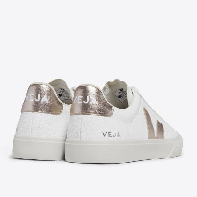Veja Damen Campo Leder Extra Weiß Platin