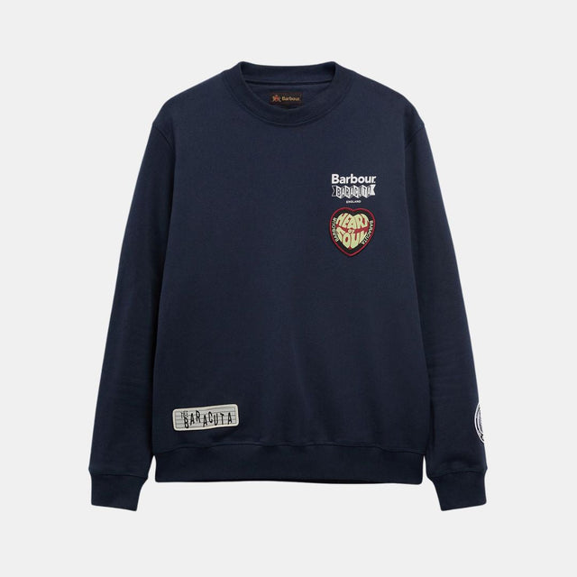Barbour x Baracuta Northern Crew Neck Cotton Fleece Navy