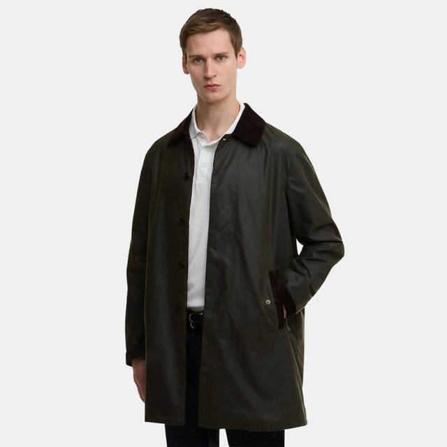 Barbour x Baracuta Wax Trench Coat Wax Olive