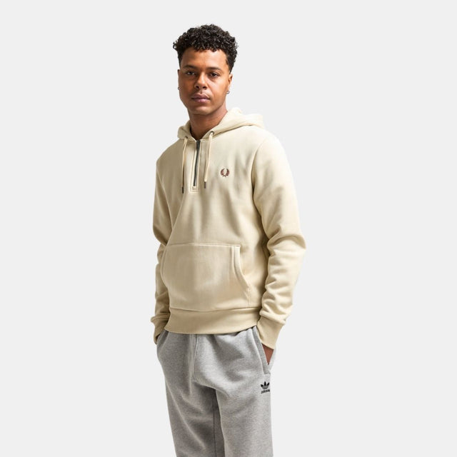 Fred Perry Hooded Fleece Back Sweatshirt Oatmeal