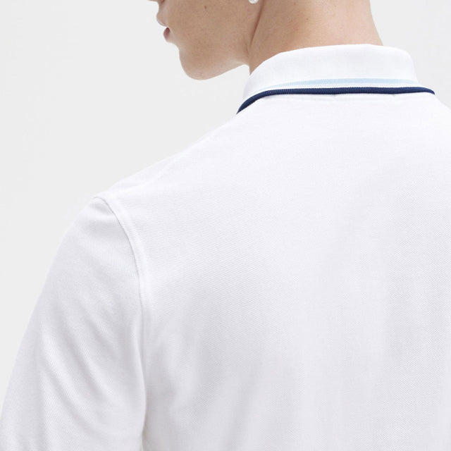 Fred Perry Polo M12 White Ice & Navy