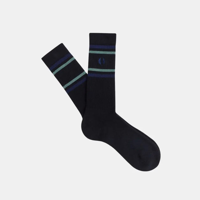 Fred Perry Ribbed Sports Socks Black