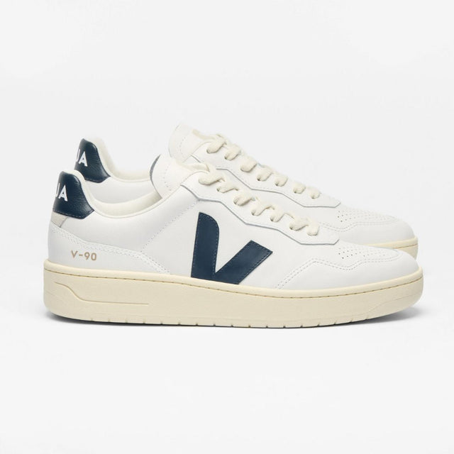 Veja Women's V-90 Leather Extra White Nautico