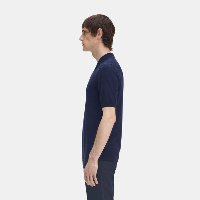Fred Perry Cotton Knitted Shirt Tennis Blue
