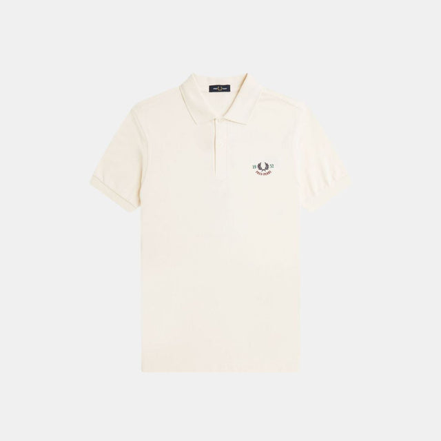 Fred Perry Embroidered Polo Shirt Ecru
