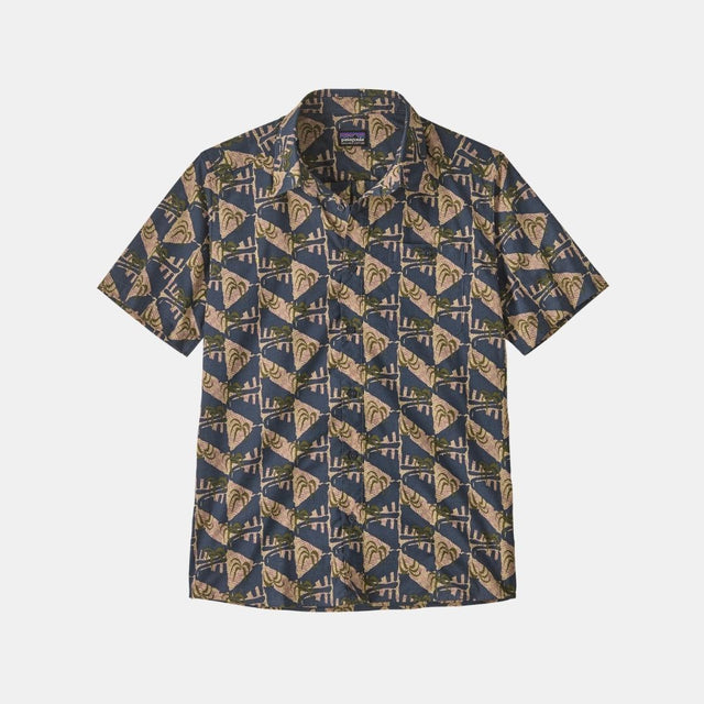Patagonia Men's Go To Shirt Jaguar Geo: Dolomite Blue