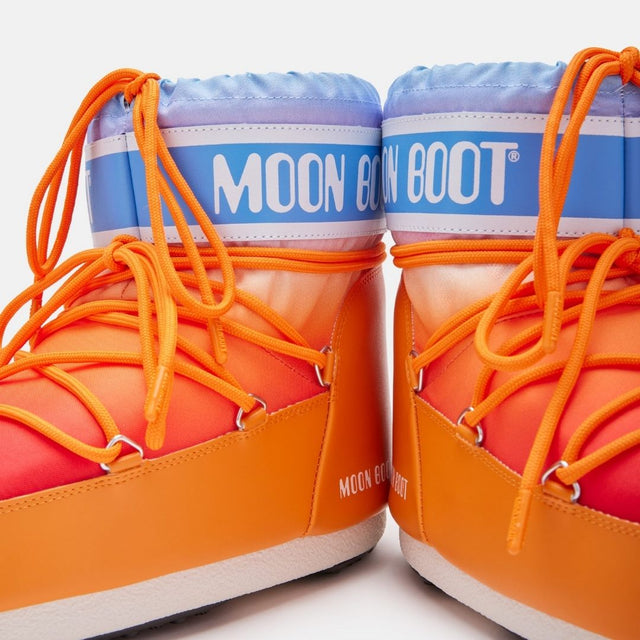 Moon Boot Icon Low Sunrise Print Orange