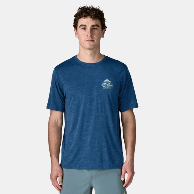Patagonia Men's Cap Cool Daily Shirt Great Waves Clement Blue Light Clement Blue XDye