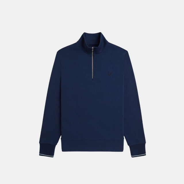 Fred Perry Half Zip Sweatshirt Tennis Blue