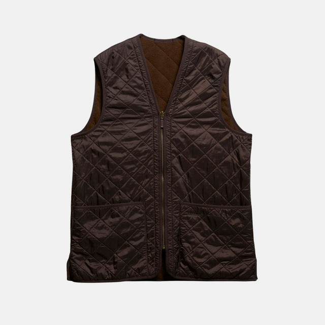 Barbour Polarquilt Waistcoat-Zip Bark
