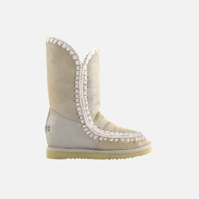 Mou Eskimo Inner Wedge Tall Cracked Stone Metalic