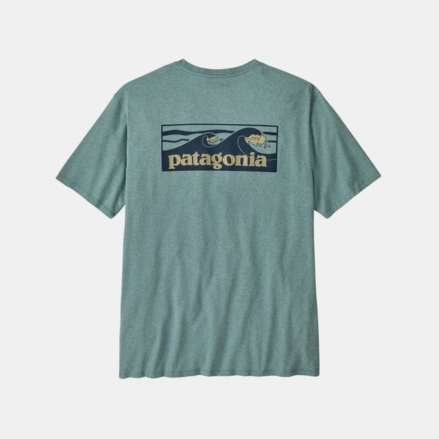 Patagonia Men's Boardshort Logo Pocket Responsibili Tee Blue Sage