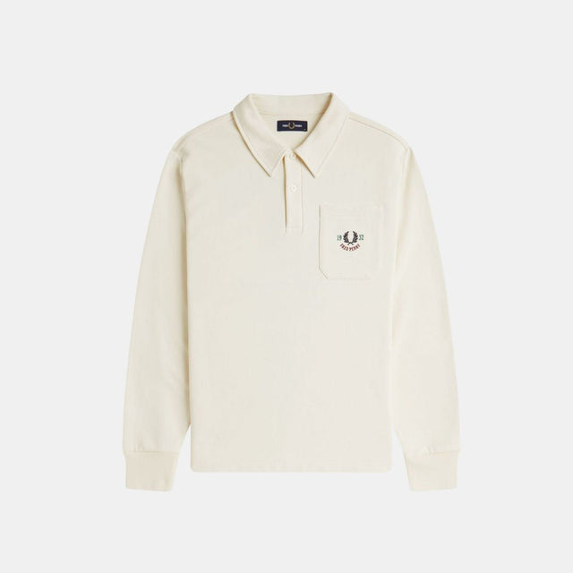 Fred Perry Collared Sweatshirt Ecru