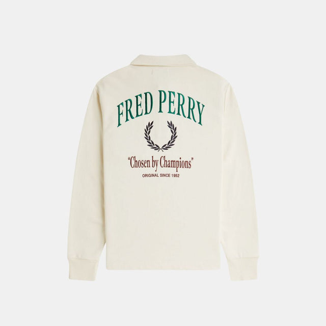 Fred Perry Collared Sweatshirt Ecru