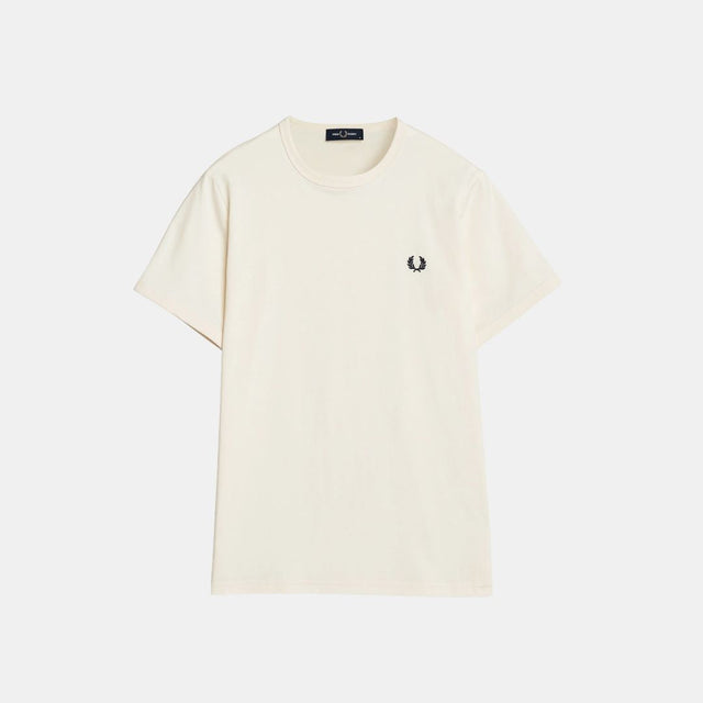Fred Perry Ringer T-Shirt Ecru & Mahogany