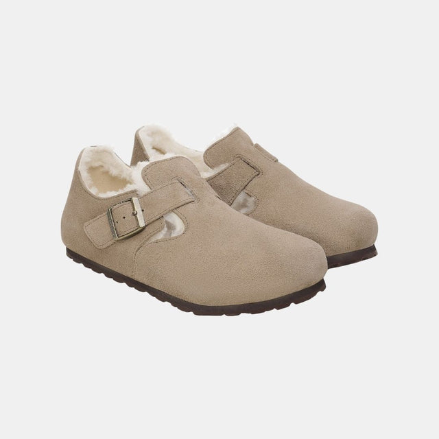 Birkenstock London Shearling Narrow Fit Women's Taupe