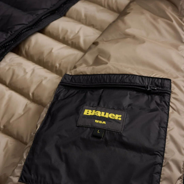 Blauer Down Jacket With Hood Action Black Inside Beige