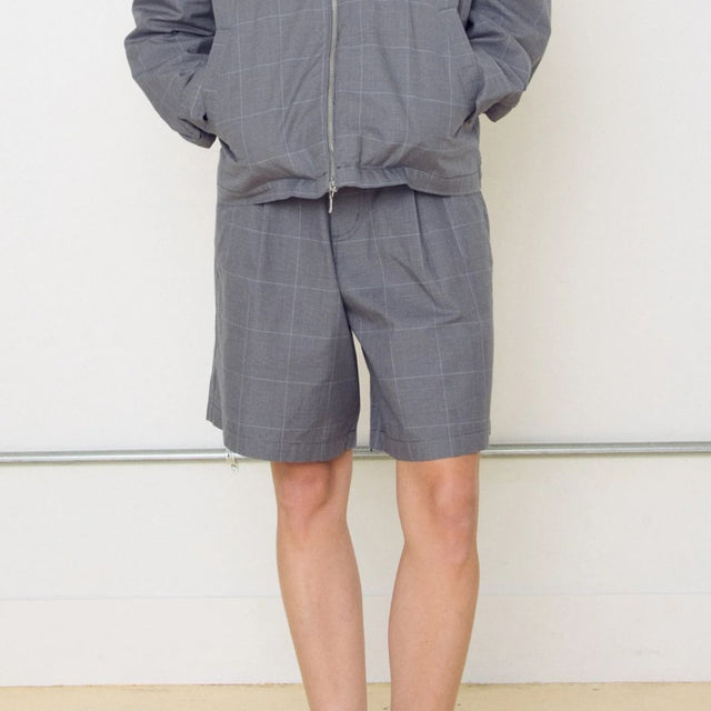 Obey Olivia Plaid Short Grey Plaid