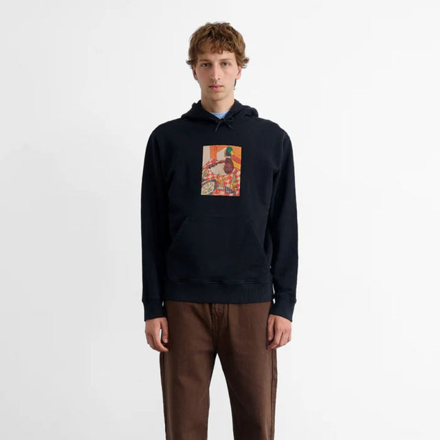 Edmmond Studios Cute Duck Hoodie Plain Black
