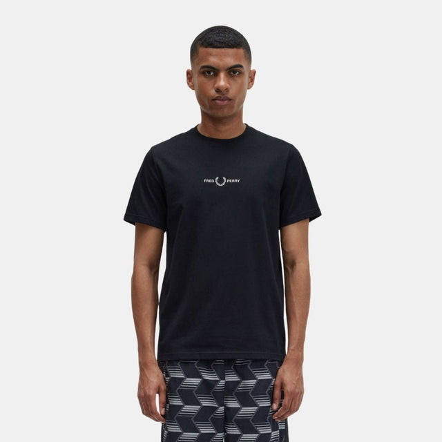 Fred Perry Embroidered T-Shirt Black